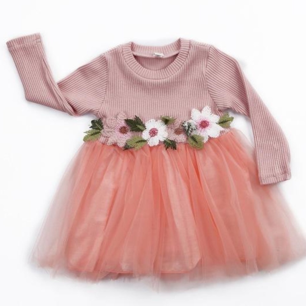 Floral Long Sleeve Sweater Dresses